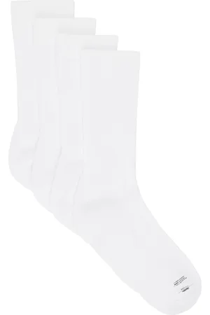VISVIM Two-Pack White Achilles Hi Socks