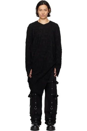 JULIUS Black Fibroin Long Sleeve T-shirt