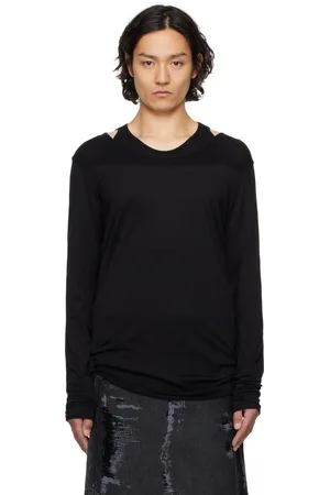 JULIUS Black Layered LS T-shirt