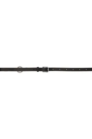 JULIUS Black & Silver Leather Chain Torture Belt