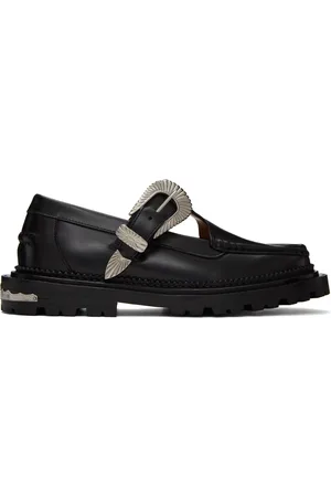 TOGA PULLA Black Buckle Loafers