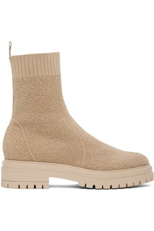 Gianvito Rossi Beige Torrance Sock Boots