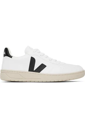 Veja White & Black V-10 Sneakers