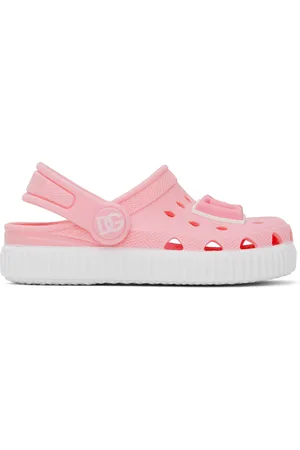 Dolce & Gabbana Kids Pink DG Logo Rubber Slip-On Clogs