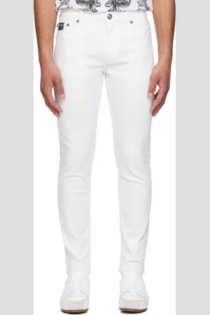 VERSACE White Narrow Dundee Jeans