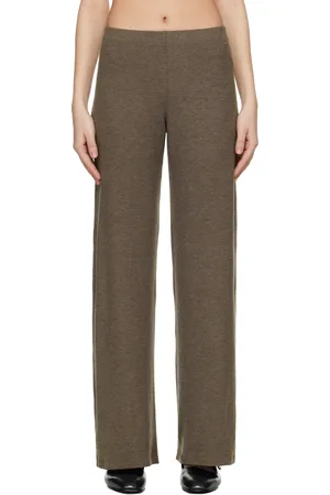 Leset Brown Lauren Wide Leg Lounge Pants