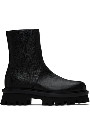 Salvatore Ferragamo Black Metropolitan Combat Boots