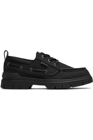 HUGO BOSS Black Canvas Boat Derbys