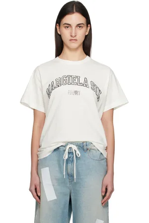Maison Margiela White Varsity Print T-shirt