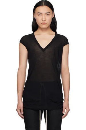 Rick Owens Black Hollywood Deep V SL T-shirt