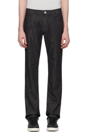 Giorgio Armani Black Five-Pocket Jeans