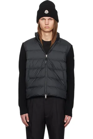 Moncler Black Padded Zip-Up Down Hoodie