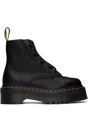 Dr. Martens Black Sinclair Milled Nappa Platform Boots