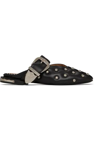 TOGA PULLA Black Studded Slippers