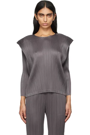 PLEATS PLEASE ISSEY MIYAKE Gray Monthly Colors September Top