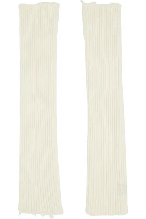 Maison Margiela Off-White Ribbed Arm Warmers