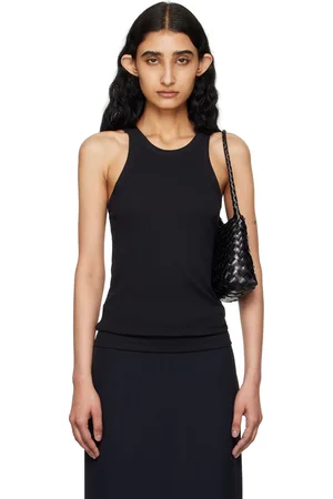 Totême Black Curved Tank Top