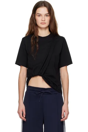 Msgm Black Twisted Hem T-shirt