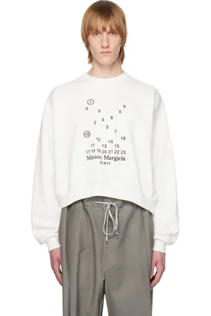 Maison Margiela White Embroidered Sweatshirt