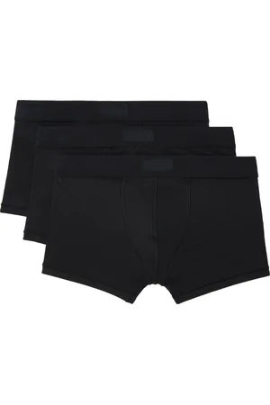 SKIMS Three-Pack Black Cotton 3 Boxer Briefs