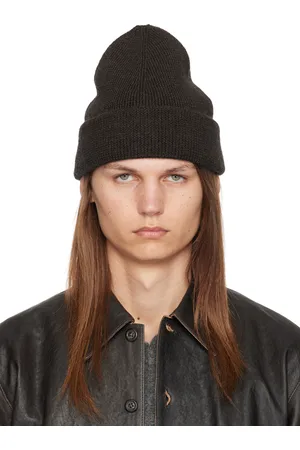 OUR LEGACY Brown Knit Beanie