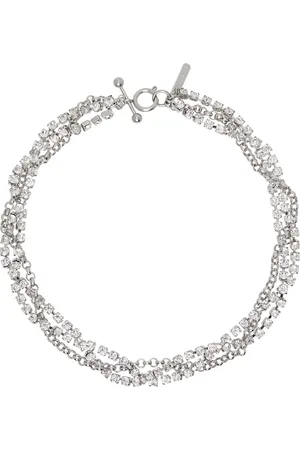 Justine Clenquet Silver Liv Crystal Choker