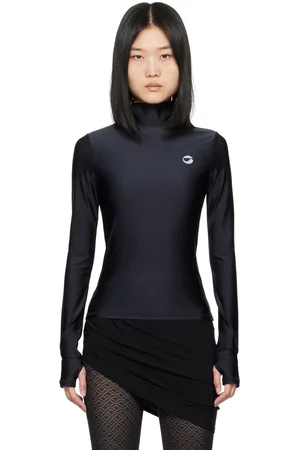 COPERNI Black Tight High Neck Long Sleeve T-Shirt