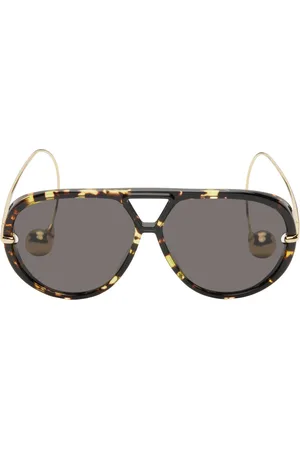 Bottega Veneta Black Drop Aviator Sunglasses