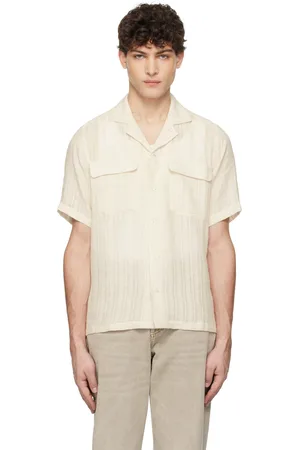 Tonywack Beige French Linen Croched Shirt