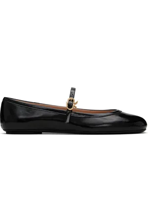 Gianvito Rossi Black Carla Ballerina Flats