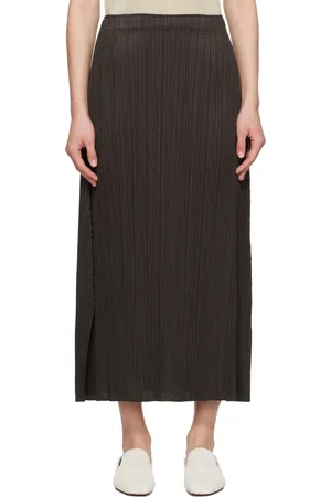 PLEATS PLEASE ISSEY MIYAKE Black Monthly Colors December Maxi Skirt