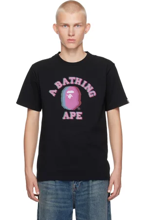 BAPE Black Glitch Art College T-shirt