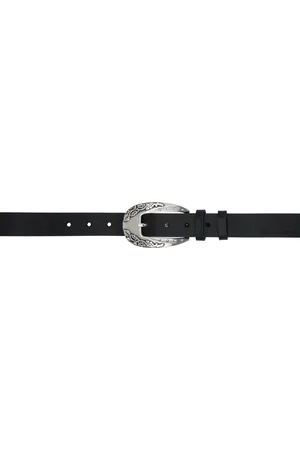MAGDA BUTRYM Black Crystal Buckle Belt