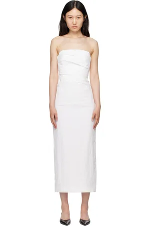 TOVE White Sabella Midi Dress