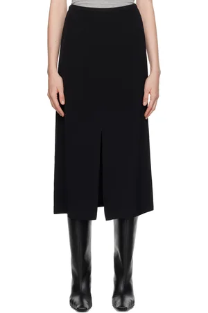 The Frankie Shop Black Judy Midi Skirt