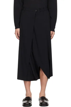 Issey Miyake Black Seamless Bottoms Basic Trousers