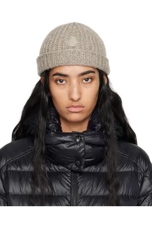 Moncler Taupe Virgin Wool Beanie