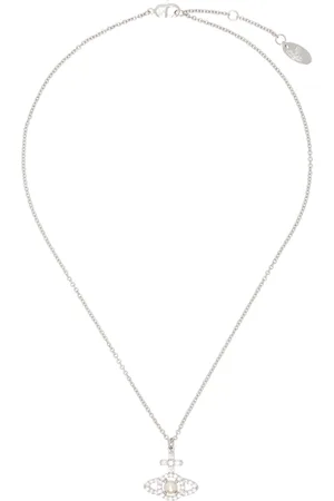 Vivienne Westwood Silver Olympia Pearl Pendant Necklace