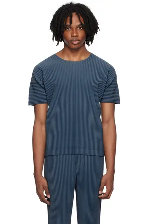 Issey Miyake Blue Color Pleats T-Shirt