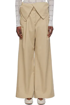 J.W.Anderson Beige Fold Over Trench Trousers
