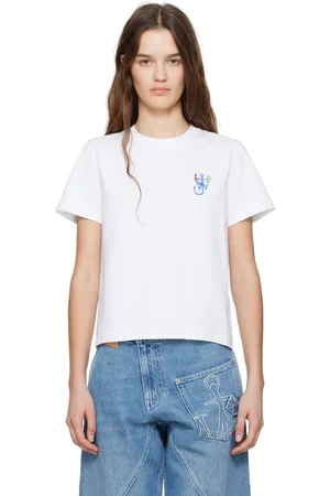 J.W.Anderson White Anchor Embroidery Printed T-shirt
