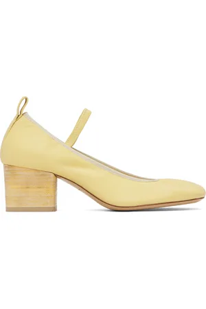 LEMAIRE Yellow Square Ballerina Heels