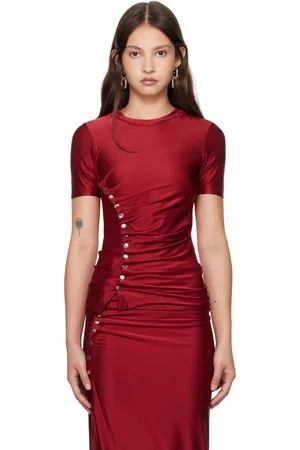Paco rabanne Red Button Details T-shirt