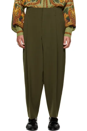 LU’U DAN Khaki Baggy Bontan Trousers