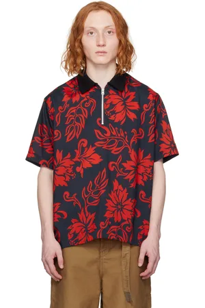 SACAI Red & Navy Floral Shirt