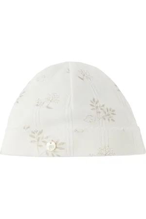 Tartine Et Chocolat Baby White Floral Beanie