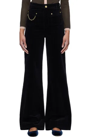 Ganni Black Corduroy Magny Trousers