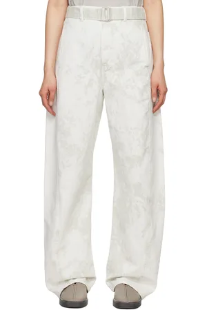 LEMAIRE Off-White Twisted Belted Jeans