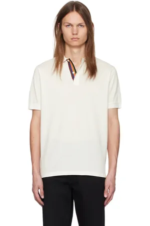Paul Smith White Artist Stripe Placket Polo