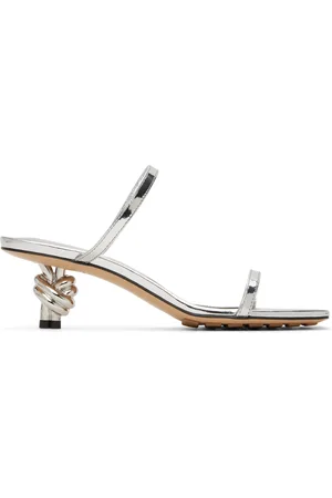 Bottega Veneta Silver Knot Mules